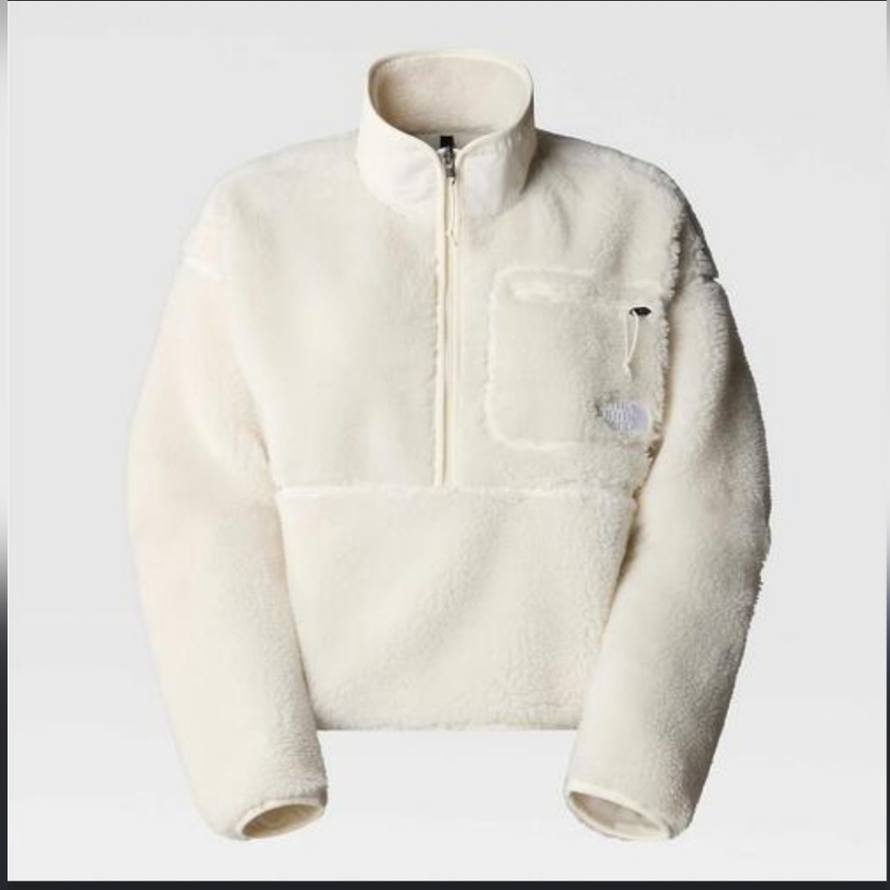 The North Face Women’s Extreme Pile Sherpa Fleece Pullover Gardenia White sz XL
